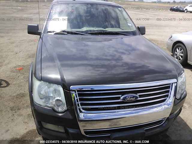 1FMEU63E77UA74390 - 2007 FORD EXPLORER XLT BLACK photo 6