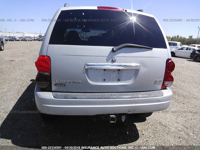 1D4HB58D44F156162 - 2004 DODGE DURANGO LIMITED GRAY photo 6