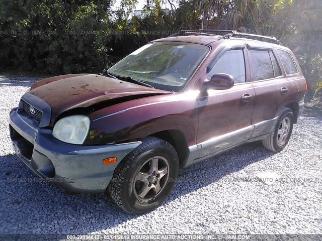 KM8SB12B54U677417 - 2004 HYUNDAI SANTA FE GL BROWN photo 2