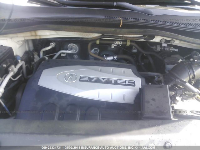 2HNYD28437H517724 - 2007 ACURA MDX TECHNOLOGY WHITE photo 10