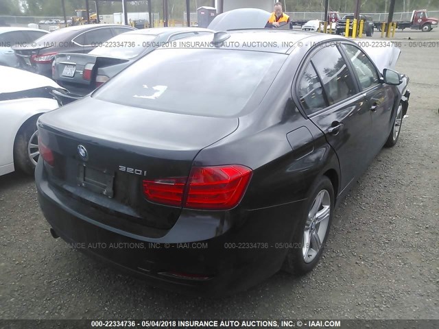 WBA3B1C56EK133651 - 2014 BMW 320 I BLACK photo 4