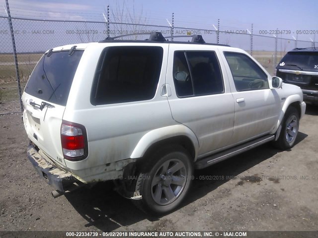 JN8DR09Y54W918124 - 2004 NISSAN PATHFINDER LE/SE WHITE photo 4