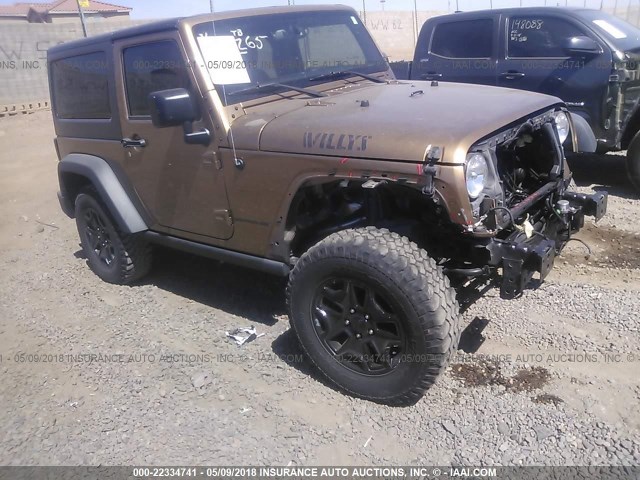 1C4AJWAG3FL663859 - 2015 JEEP WRANGLER SPORT BROWN photo 1