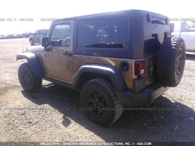 1C4AJWAG3FL663859 - 2015 JEEP WRANGLER SPORT BROWN photo 3