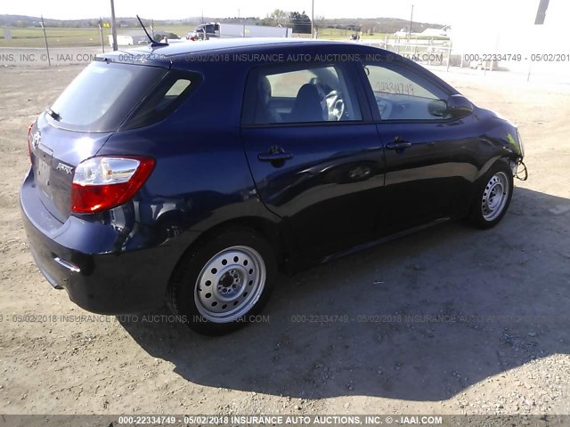 2T1KU40E99C057638 - 2009 TOYOTA COROLLA MATRIX  Dark Blue photo 4