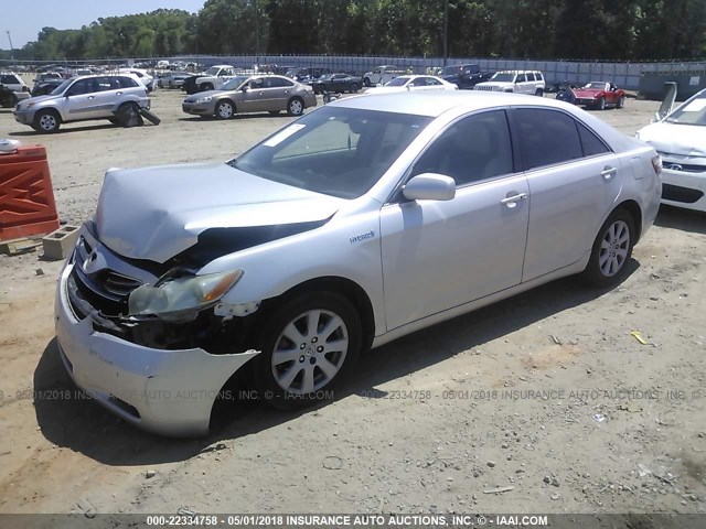 4T1BB46K98U033694 - 2008 TOYOTA CAMRY HYBRID SILVER photo 2