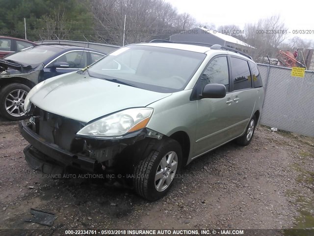 5TDZA23C36S571803 - 2006 TOYOTA SIENNA CE/LE TEAL photo 2