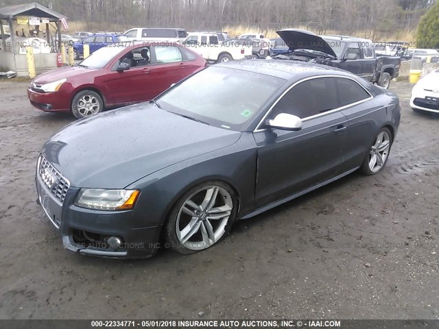 WAUVVAFR6AA017476 - 2010 AUDI S5 PRESTIGE GRAY photo 2