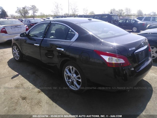 1N4AA51E79C845972 - 2009 NISSAN MAXIMA S/SV BLACK photo 3