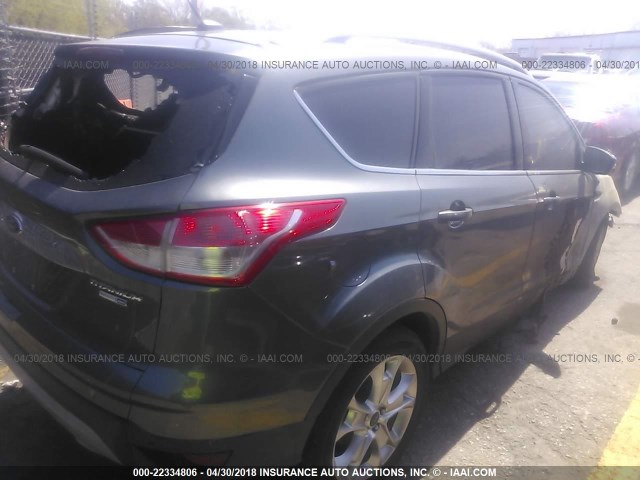 1FMCU9JX7EUC07899 - 2014 FORD ESCAPE TITANIUM GRAY photo 4