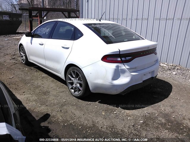 1C3CDFBAXDD326644 - 2013 DODGE DART SXT WHITE photo 3