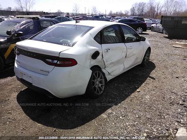 1C3CDFBAXDD326644 - 2013 DODGE DART SXT WHITE photo 4