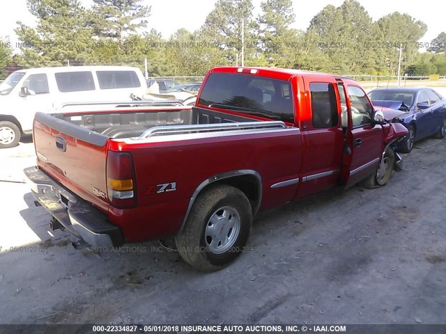 2GTEK19T221197389 - 2002 GMC NEW SIERRA K1500 RED photo 4