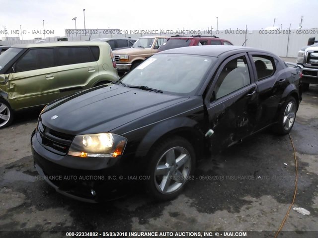 1C3CDZCB6DN519988 - 2013 DODGE AVENGER SXT BLACK photo 2