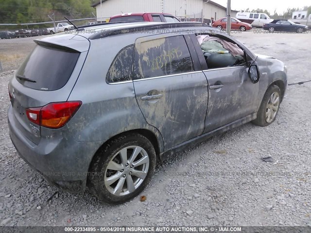 4A4AR4AW6FE032315 - 2015 MITSUBISHI OUTLANDER SPORT SE/GT GRAY photo 4