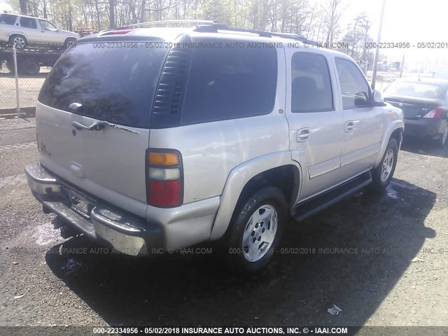 1GNEK13TX6R166081 - 2006 CHEVROLET TAHOE K1500 BEIGE photo 4