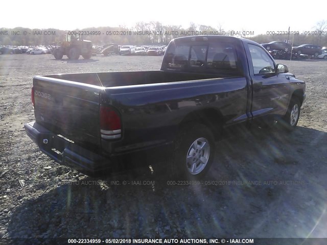 1B7FL26X01S334603 - 2001 DODGE DAKOTA BLUE photo 4