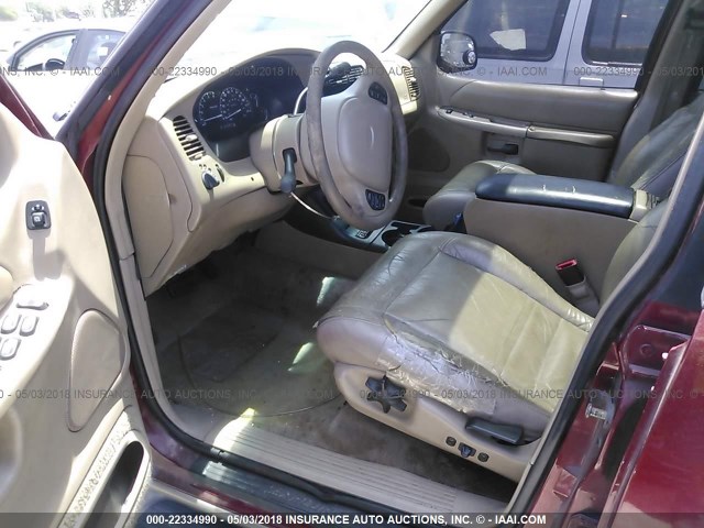 1FMZU64E4YZA34773 - 2000 FORD EXPLORER EDDIE BAUER RED photo 5