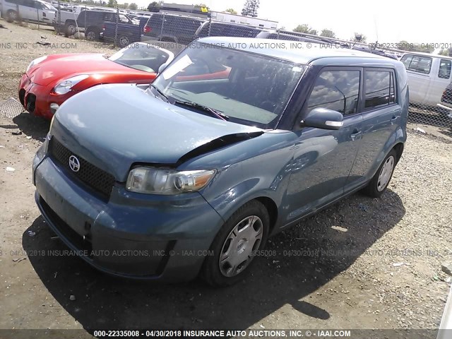 JTLKE50E781041514 - 2008 TOYOTA SCION XB GREEN photo 2