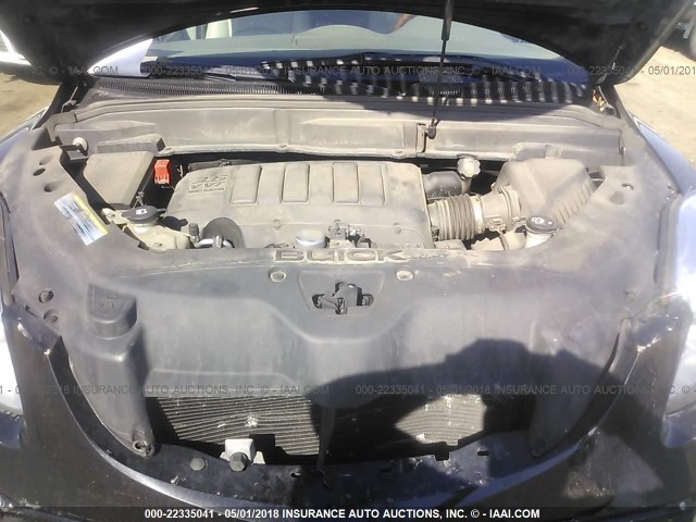5GALRBEDXAJ266648 - 2010 BUICK ENCLAVE CXL შავი ფოტო 10