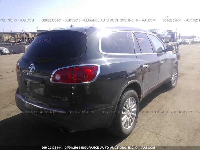 5GALRBEDXAJ266648 - 2010 BUICK ENCLAVE CXL BLACK photo 4