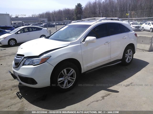 5J8TB4H36FL018265 - 2015 ACURA RDX WHITE photo 2