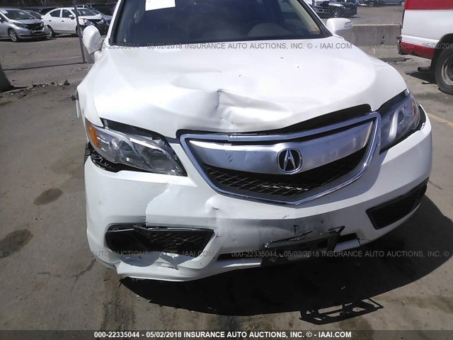 5J8TB4H36FL018265 - 2015 ACURA RDX WHITE photo 6