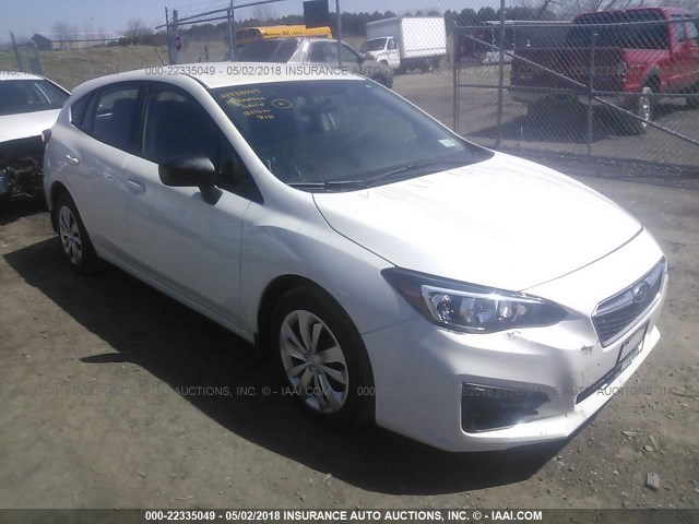 4S3GTAA67H3742243 - 2017 SUBARU IMPREZA WHITE photo 1