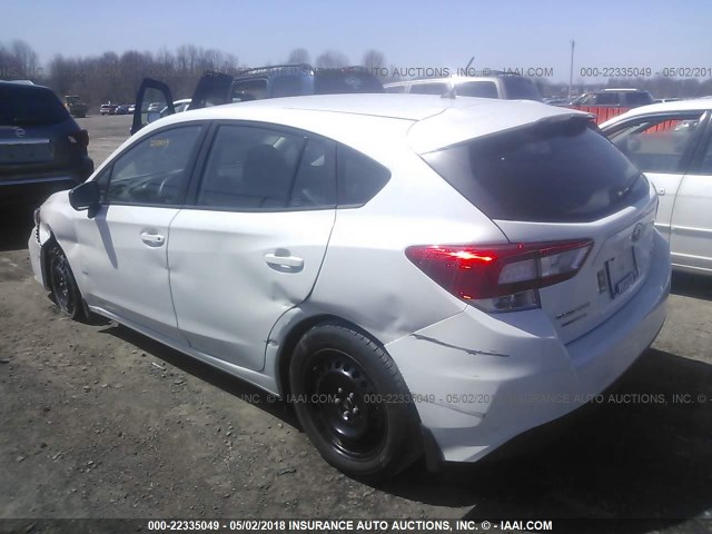 4S3GTAA67H3742243 - 2017 SUBARU IMPREZA WHITE photo 3