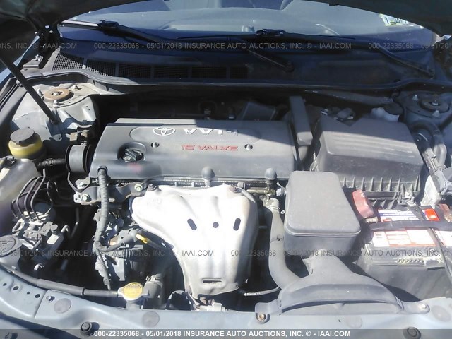 4T1BE46K87U536025 - 2007 TOYOTA CAMRY NEW GENERAT CE/LE/XLE/SE GREEN photo 10