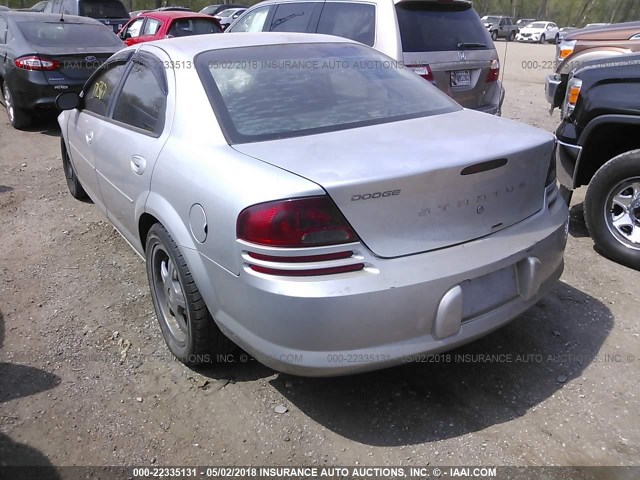 1B3EL36X32N144037 - 2002 DODGE STRATUS SE SILVER photo 3