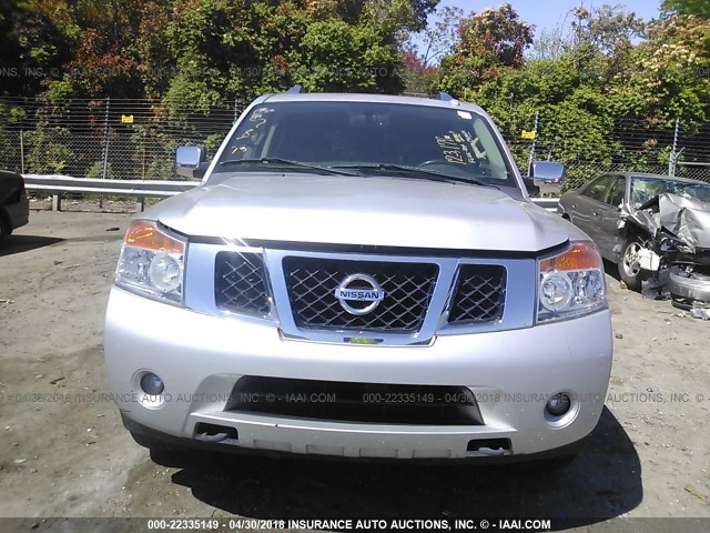 5N1BA0ND6DN604187 - 2013 NISSAN ARMADA SV/SL/PLATINUM SILVER photo 6