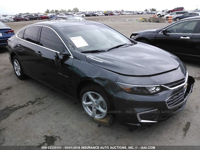 1G1ZB5ST8HF100306 - 2017 CHEVROLET MALIBU LS GRAY photo 1