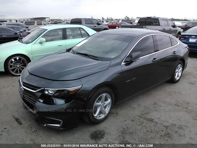 1G1ZB5ST8HF100306 - 2017 CHEVROLET MALIBU LS GRAY photo 2