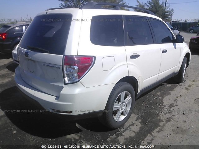 JF2SH6BC3AH798414 - 2010 SUBARU FORESTER XS Білий фото 4