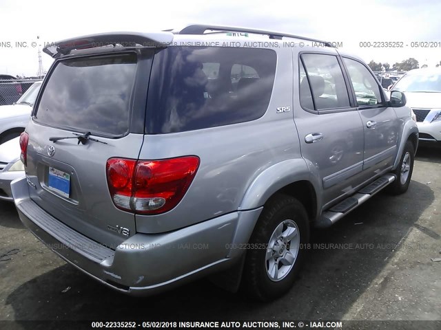 5TDZT34A25S252095 - 2005 TOYOTA SEQUOIA SR5 SILVER photo 4