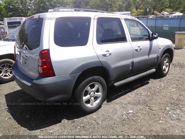 4F2YZ02Z05KM26058 - 2005 MAZDA TRIBUTE I SILVER photo 4