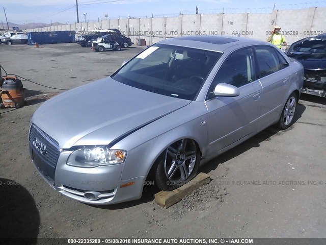 WAUDF78E17A138110 - 2007 AUDI A4 2.0T QUATTRO SILVER photo 2