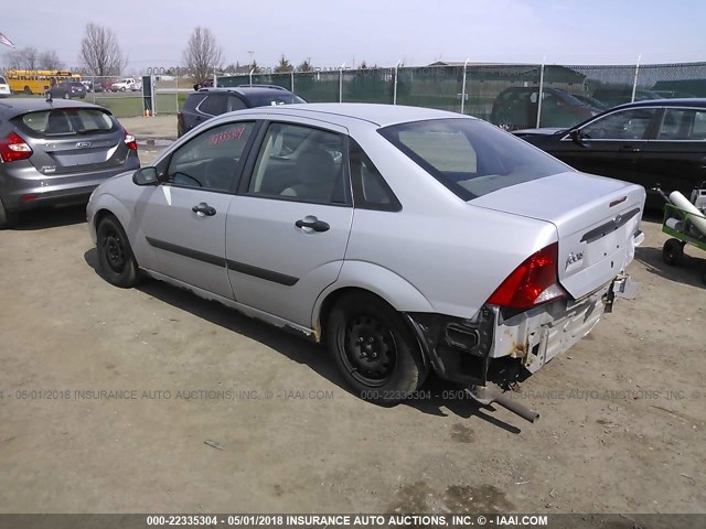 1FAFP33P91W342955 - 2001 FORD FOCUS LX GRAY photo 3