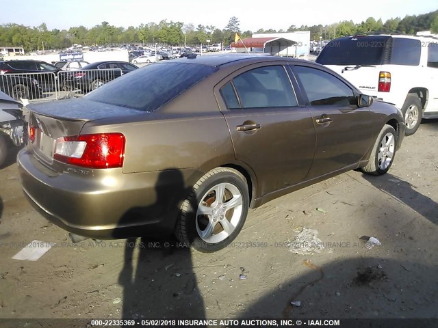 4A3AB56F49E010504 - 2009 MITSUBISHI GALANT ES BROWN photo 4