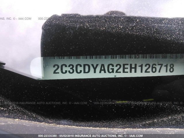 2C3CDYAG2EH126718 - 2014 DODGE CHALLENGER SXT BLACK photo 9