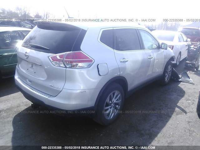 5N1AT2MV9FC810159 - 2015 NISSAN ROGUE S/SL/SV SILVER photo 4