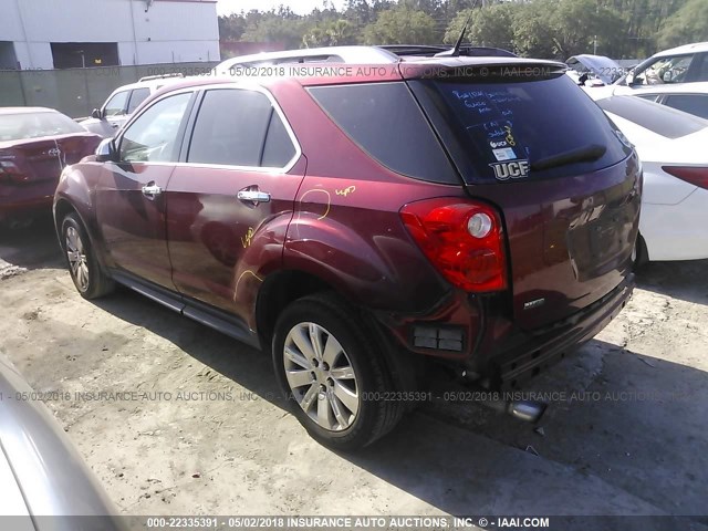 2CNFLFE53B6421323 - 2011 CHEVROLET EQUINOX LTZ RED photo 3