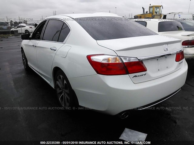 1HGCR2F54FA078576 - 2015 HONDA ACCORD SPORT Ақ фото 3