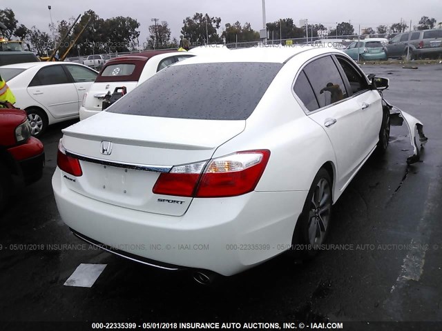 1HGCR2F54FA078576 - 2015 HONDA ACCORD SPORT WHITE photo 4