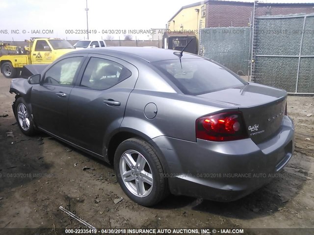 1C3CDZCB8CN177765 - 2012 DODGE AVENGER SXT GRAY photo 3