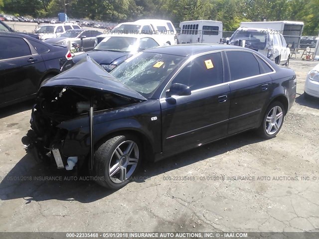 WAUDF78E57A183468 - 2007 AUDI A4 2.0T QUATTRO BLACK photo 2