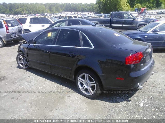 WAUDF78E57A183468 - 2007 AUDI A4 2.0T QUATTRO BLACK photo 3