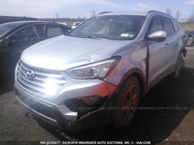 KM8SMDHF8EU060567 - 2014 HYUNDAI SANTA FE GLS/LIMITED SILVER photo 2