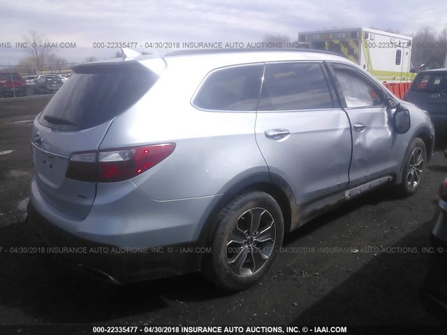 KM8SMDHF8EU060567 - 2014 HYUNDAI SANTA FE GLS/LIMITED SILVER photo 4